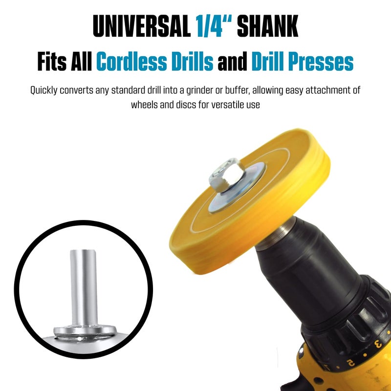 LINE10 Tools 1/2-Inch Drill Arbor Adapter for Buffing and Grinding Wheels - Image 2